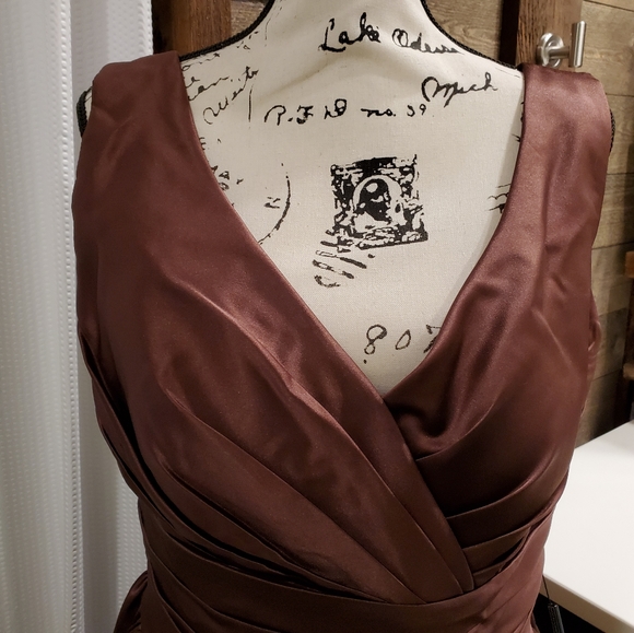 JJ'S House Wedding & Special Occasions sz 16 Brown Occasion Dress - Picture 5 of 8